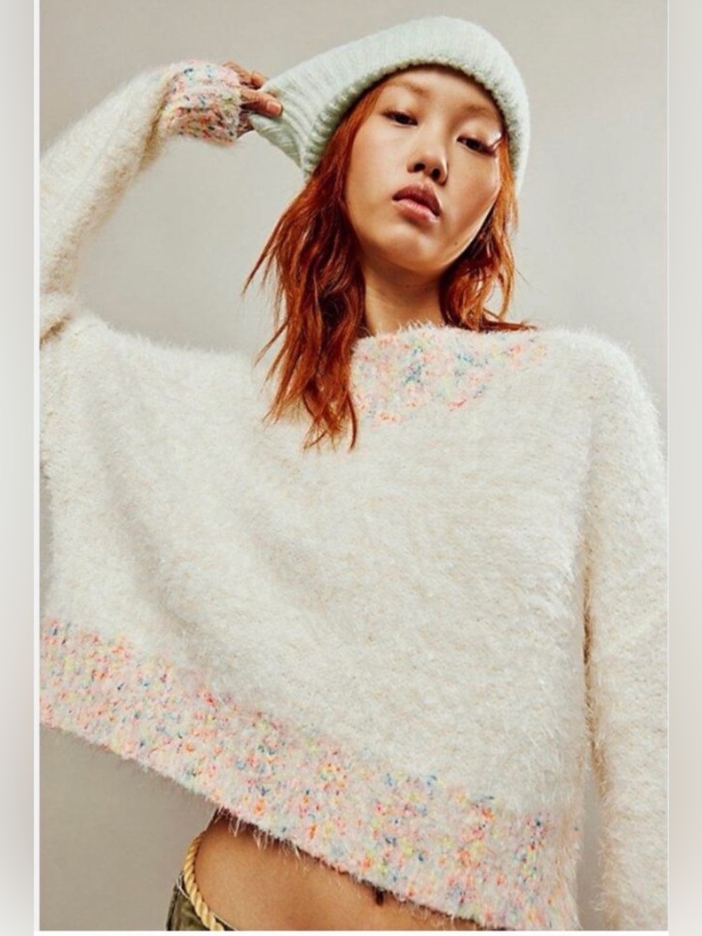 Free people stardust pull over sweater size large